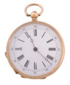 Vacheron, a Swiss open face fob watch, Swiss cylinder movement, 8 jewels   Vacheron, a Swiss open