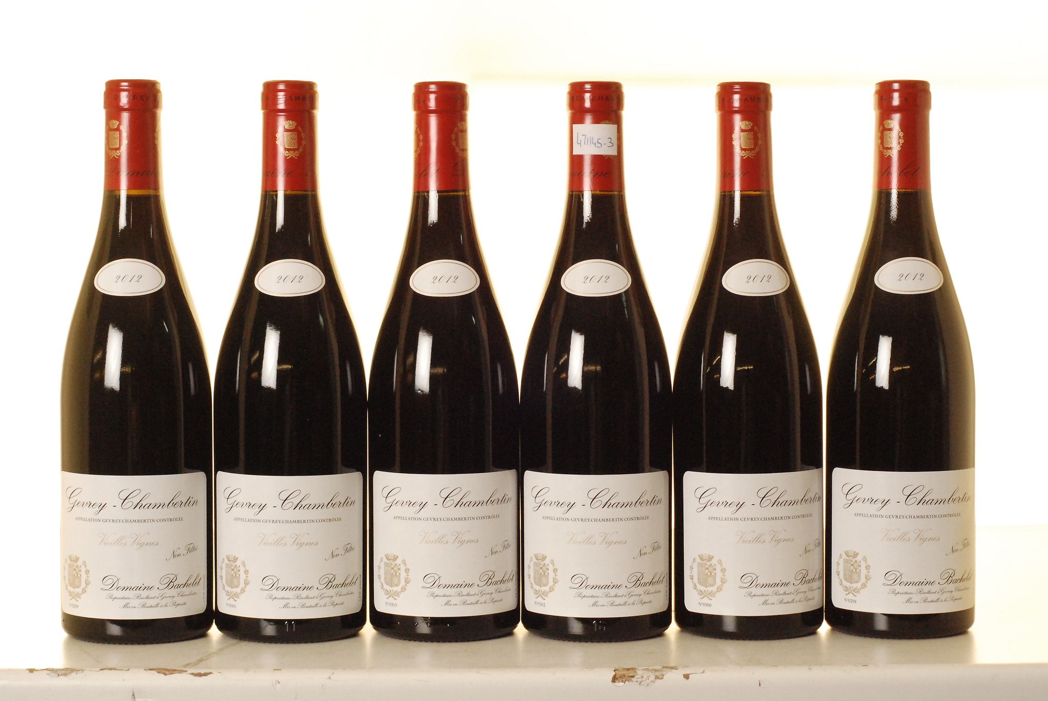 Gevrey Chambertin Vielles Vignes 2012 Domaine Denis Bachelet 6 bts OCC IN BOND