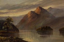 W. Richards (fl. late 19th century) - A group of 4 Scottish loch scenes  Oils on canvas Each