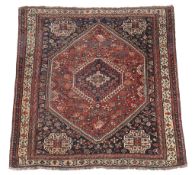 A Quashhqai rug, approximately 186 x 154cm   A Quashhqai rug,   approximately 186 x 154cm