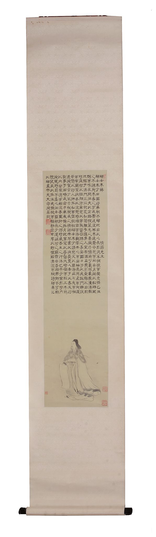 A large Chinese scroll painting, 20th century   A large Chinese scroll painting,   20th century,