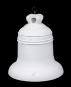 A large plaster model of a bell, early 20th century, 90cm high   A large plaster model of a