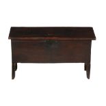 A small oak plank chest , 17th century, 43cm high, 76cm wide, 27cm deep   A small oak plank chest  ,