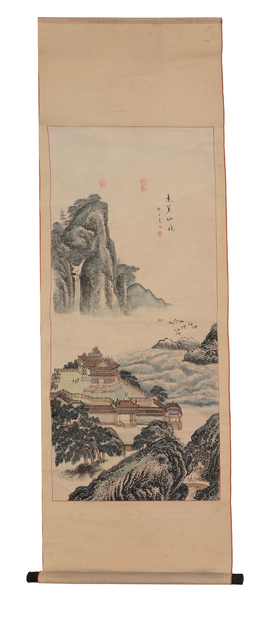 A large Chinese scroll painting, 20th century   A large Chinese scroll painting,   20th century, - Image 2 of 2