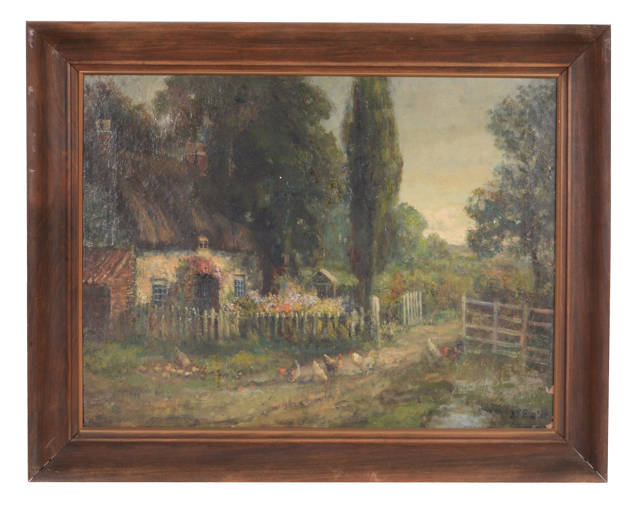 John Falconar Slater (1857-1937) - An idyllic country cottage  Oil on canvas Signed lower right 46 x - Image 2 of 3