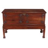 A mahogany blanket box on stand , 18th century and later, 86cm high, 133cm wide   A mahogany blanket