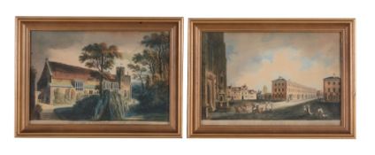 English School (19th century) - A group of four views of Taunton  including Castle Green, Hammet