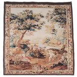 An woven tapestry, in Aubusson style, approximately 214 x 156cm   An woven tapestry, in Aubusson