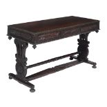An Anglo Indian carved hardwood centre table or side table , mid 19th century   An Anglo Indian