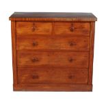 An early Victorian satinwood chest of drawers, circa 1840   An early Victorian satinwood chest of