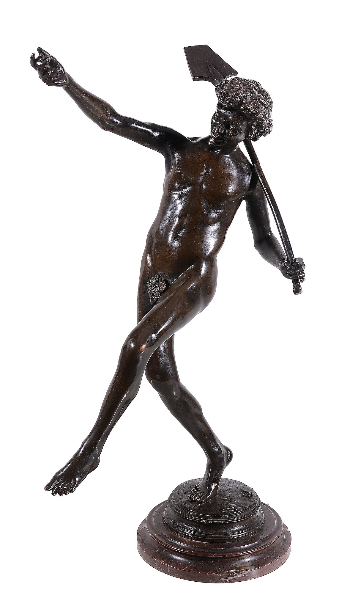 Jean Alexandre Joseph Falguière , a patinated bronze model of a youth   Jean Alexandre Joseph - Image 3 of 4