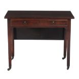 A George III figured mahogany drop leaf side table, circa 1760   A George III figured mahogany