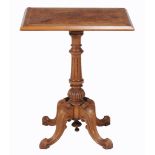 A Victorian thuyawood, lacewood and oak occasional table, circa 1860   A Victorian thuyawood,