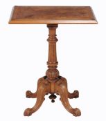 A Victorian thuyawood, lacewood and oak occasional table, circa 1860   A Victorian thuyawood,