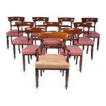 A set of ten William IV mahogany dining chairs, circa 1835   A set of ten William IV mahogany dining