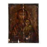 A central European, possibly Bohemian polychrome painted icon   A central European, possibly