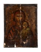 A central European, possibly Bohemian polychrome painted icon   A central European, possibly