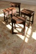 A set of four oak joint stools , mid 17th century   A set of four oak joint stools  , mid 17th