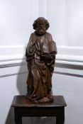 A sculpted walnut model of Saint Peter, probably Limburg, Netherlands   A sculpted walnut model of