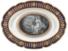 A Worcester oval dish from the celebrated 'Hope   A Worcester (Flight) oval dish from the celebrated