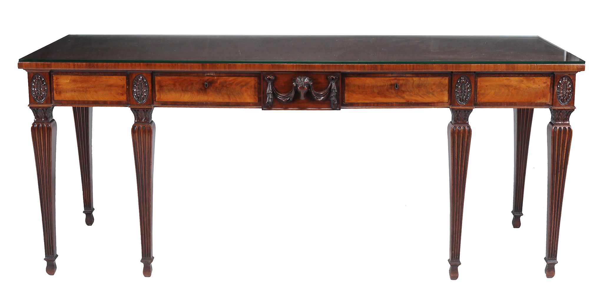 A George III mahogany serving table , circa 1800   A George III mahogany serving table  , circa