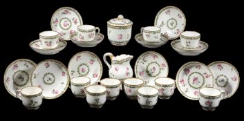 A Sevres porcelain part coffee service, circa 1772   A Sevres porcelain part coffee service,   circa