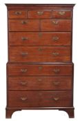 A George III mahogany chest on chest, circa 1760   A George III mahogany chest on chest,   circa
