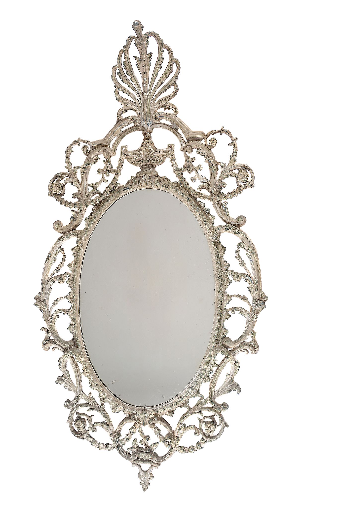 A George III carton pierre wall mirror, circa 1770   A George III carton pierre wall mirror,   circa