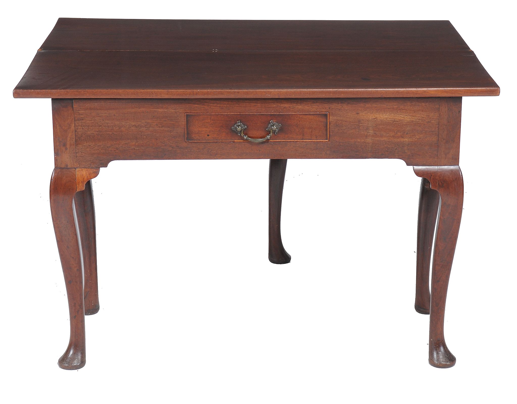 A George II mahogany 'fold out' side table, circa 1750, of unusual design   A George II mahogany ' - Image 2 of 3