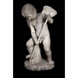 Pietro Tenerani , a sculpted white marble model of an amorino   Pietro Tenerani (Italian, 1789 -