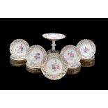 A Meissen part dessert service, late 19th/20th centurry   A Meissen part dessert service,   late