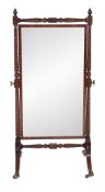 A Regency mahogany and inlaid chaval mirror , circa 1815   A Regency mahogany and inlaid chaval