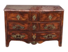 A Louis XV tulipwood and gilt bronze mounted commode , circa 1750   A Louis XV tulipwood and  gilt