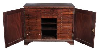 A George III mahogany collector's cabinet, circa 1790   A George III mahogany collector's cabinet,