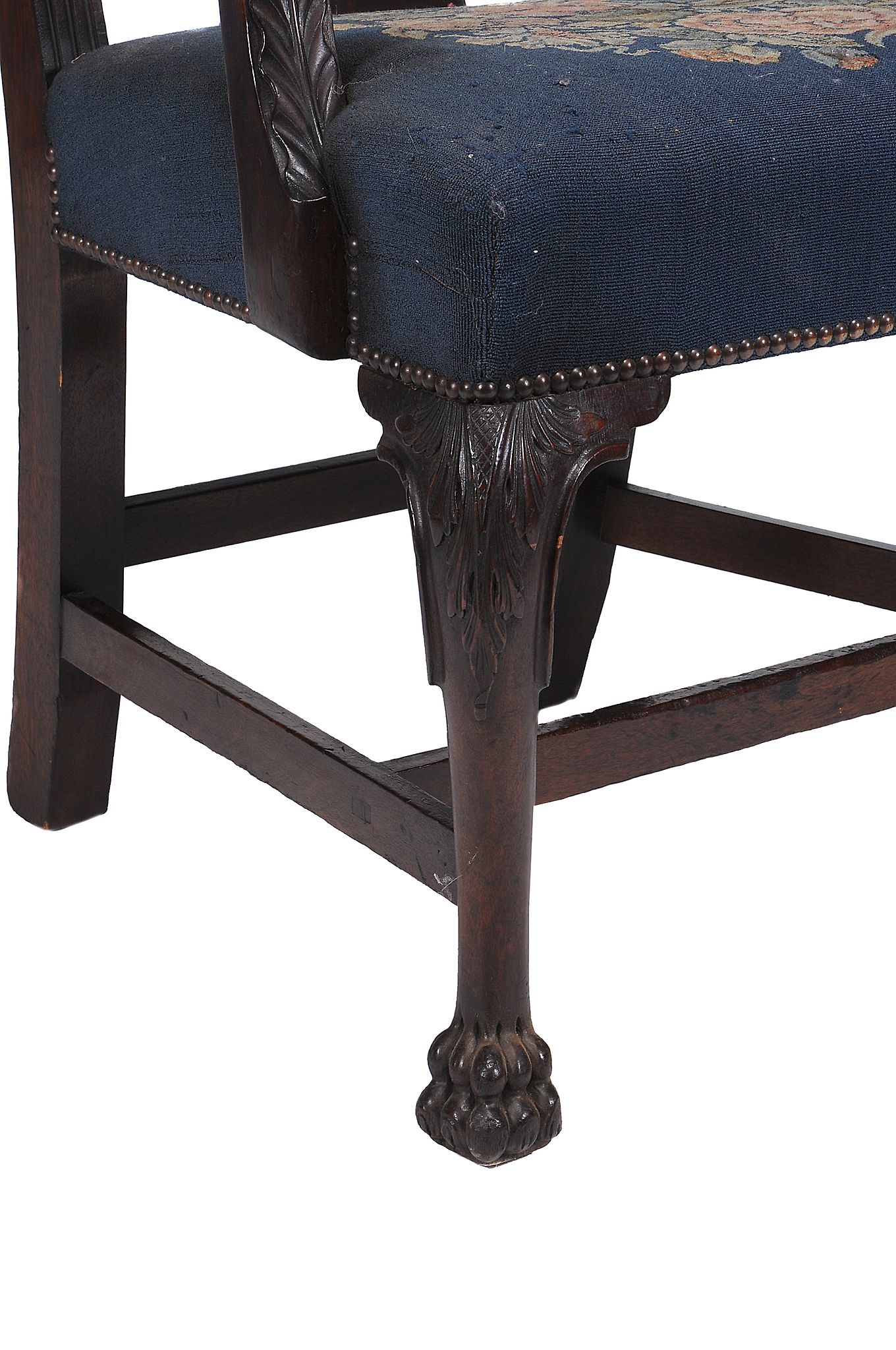 A set of seven mahogany dining chairs in Irish 18th century style   A set of seven mahogany dining - Image 4 of 4