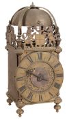A William III brass lantern clock William Holloway, Stroud   A William III brass lantern clock