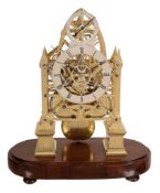 A fine Victorian brass skeleton clock with subsidiary seconds George Priest   A fine Victorian brass