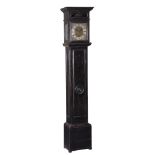 A Charles II ebonised thirty-hour longcase clock James Delance, Frome   A Charles II ebonised