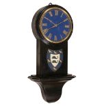 An unusual Victorian ebonised drop-dial striking fusee wall clock Unsigned   An unusual Victorian