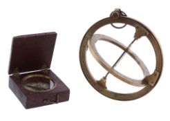 An English brass universal equinoctial ring dial Unsigned   An English brass universal equinoctial