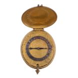 A fine Renaissance gilt brass and silver mounted oval pre-hairspring pendant...   A fine Renaissance