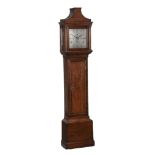 A George III oak thirty-hour longcase clock John Wright, Linton   A George III oak thirty-hour