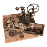 A German 8mm watchmakers lathe Unsigned, early 20th century The 10 inch...   A German 8mm