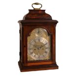 A George III fruitwood table clock Unsigned   A George III fruitwood table clock Unsigned, circa