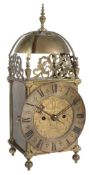 A Victorian brass lantern clock Unsigned, mid to late 19th century The five...   A Victorian brass