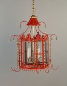 A Pair Of Brighton Pavilion Hanging Lanterns in the Brighton Pavilion style,