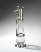 An Art Nouveau Double Magnum Claret Jug engraved with vine decoration 58cm high, 17cm diameter