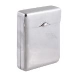 An Italian silver rectangular concertina quadruple cigarette case by F An Italian silver rectangular