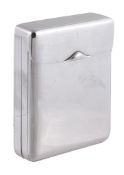 An Italian silver rectangular concertina quadruple cigarette case by F An Italian silver rectangular