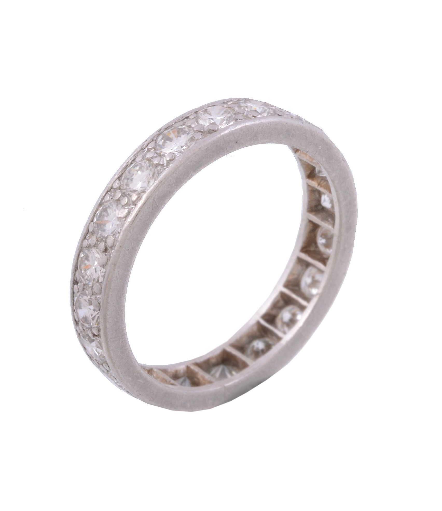 A diamond eternity ring , set with twenty brilliant cut diamonds A diamond eternity ring , set